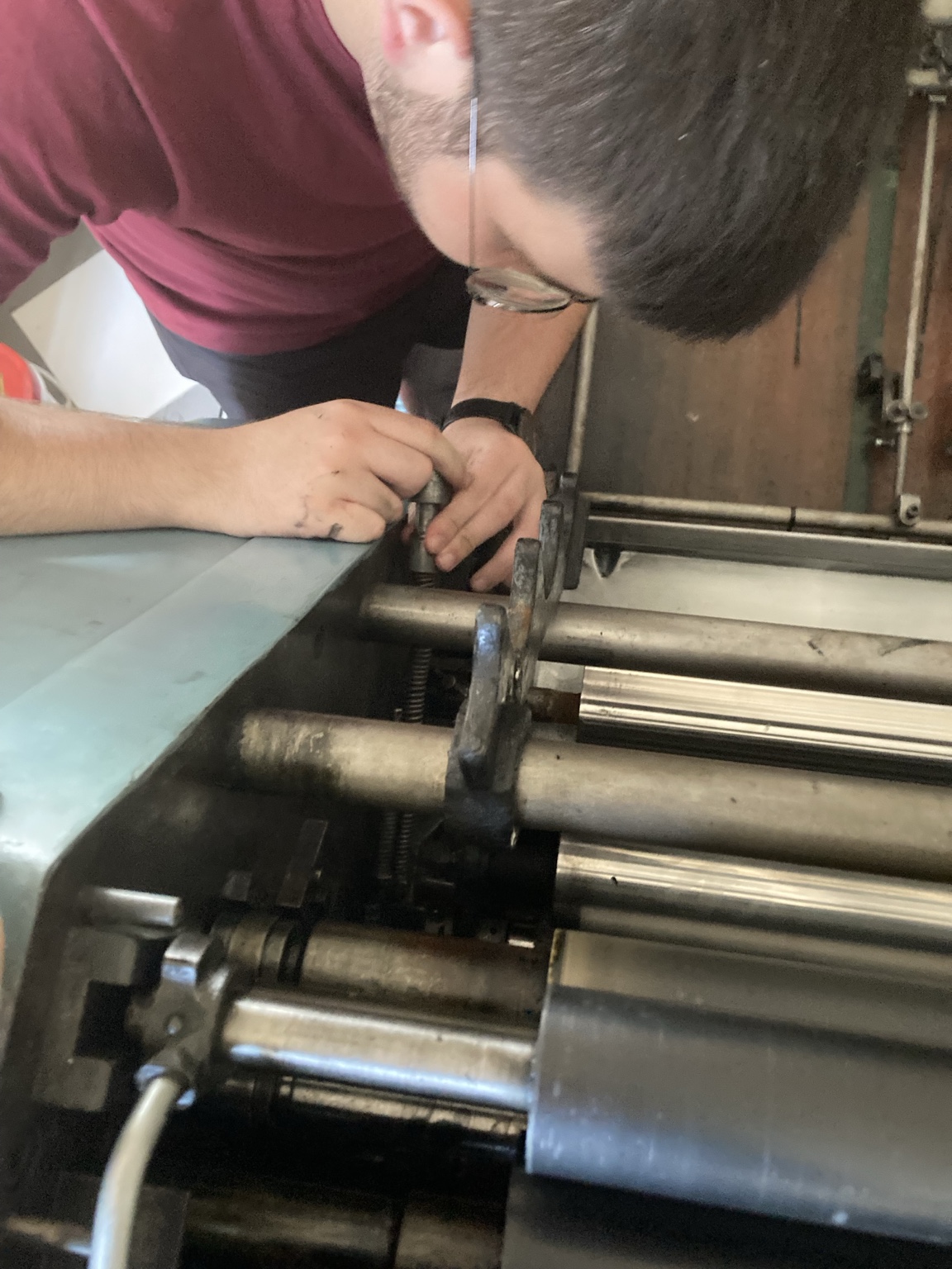 Detailed machinery work at Biopack